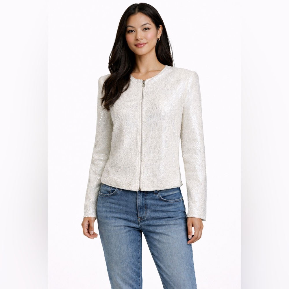 Vintage White Sequin Jacket